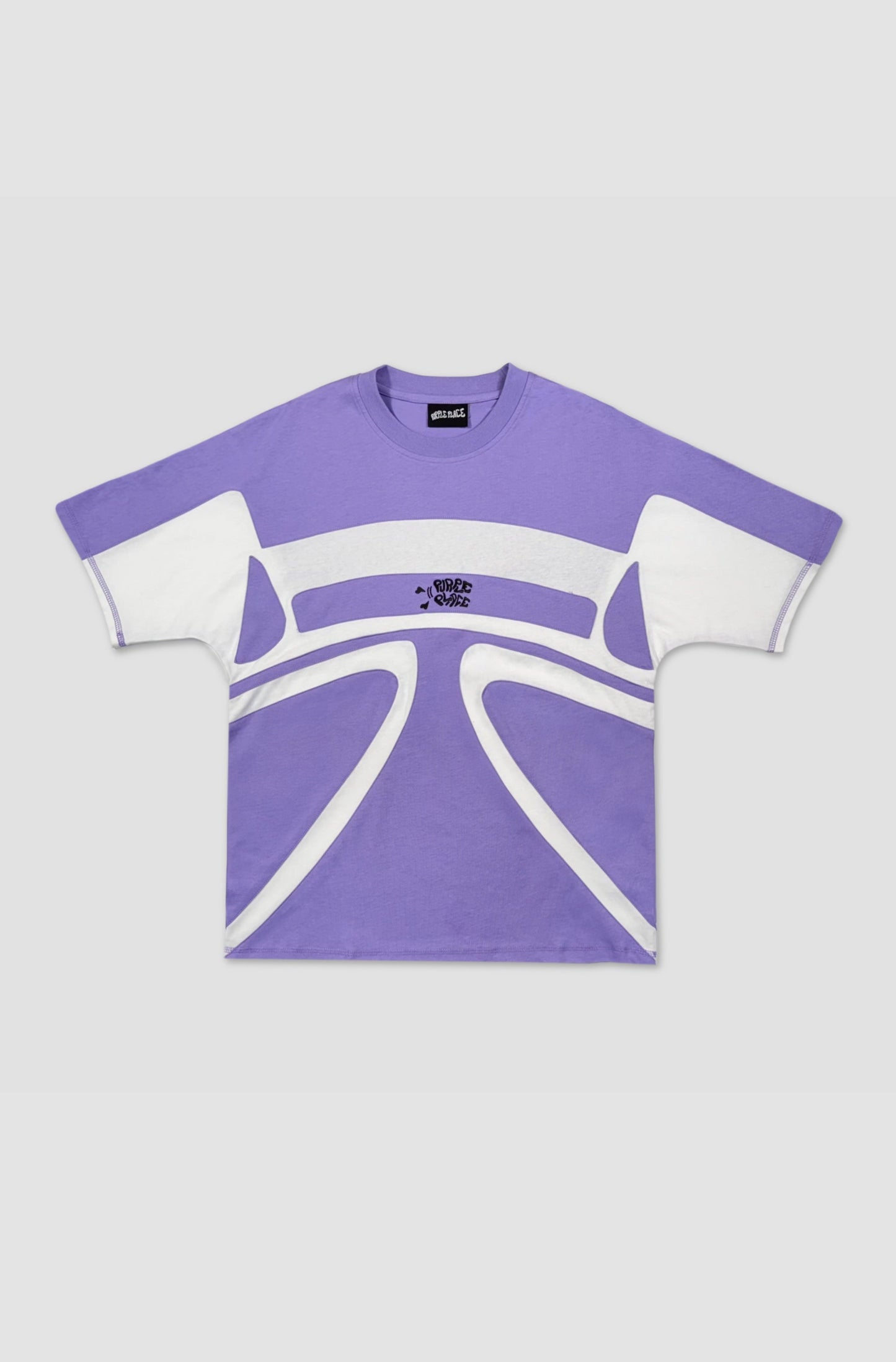 Hooking Tee - Purple and white - Purple Place