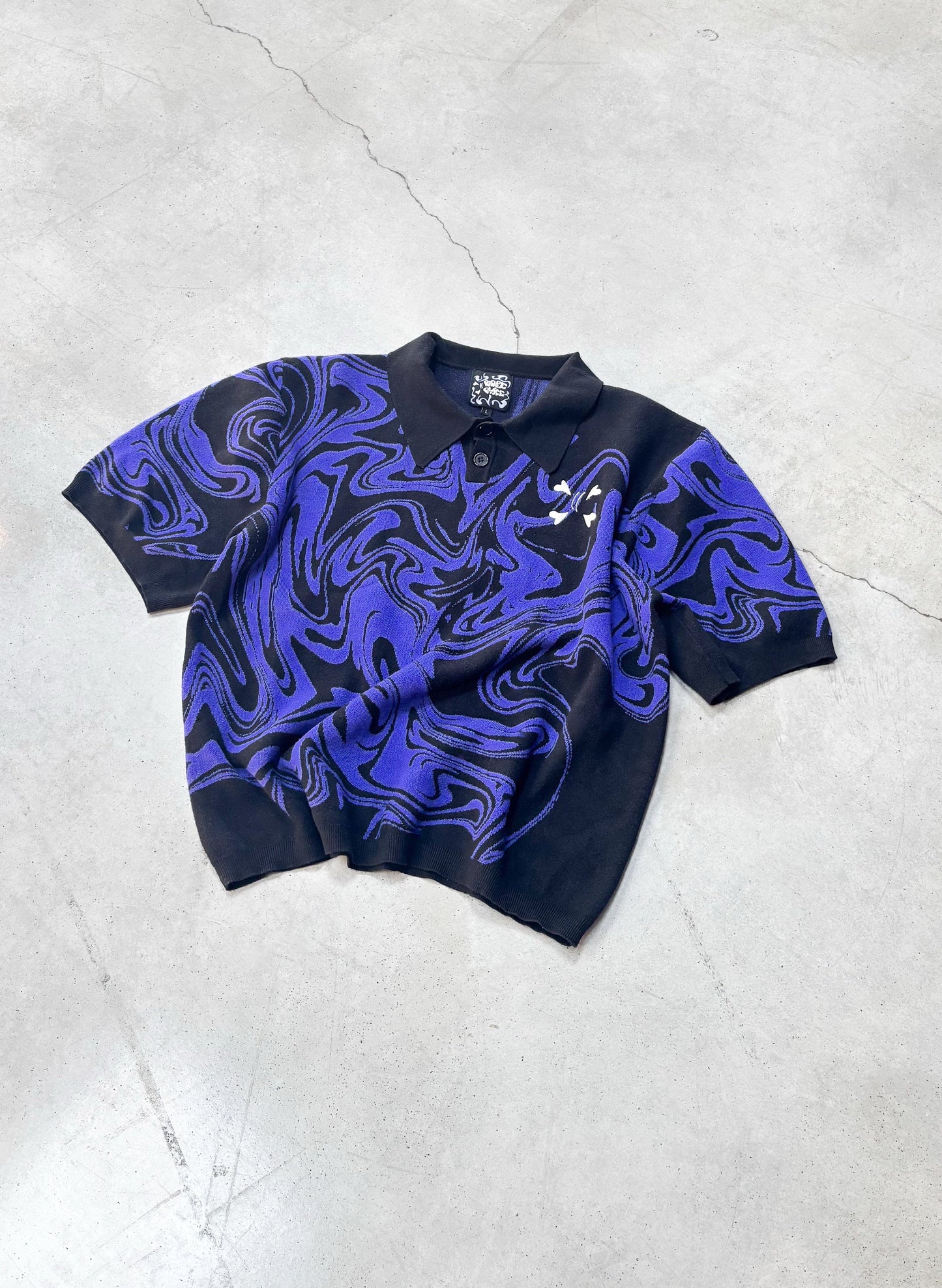 Knit tee Black / Purple - Purple Place