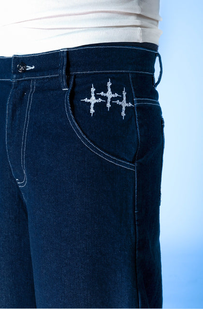 NAVY BLUE JORTS - Purple Place