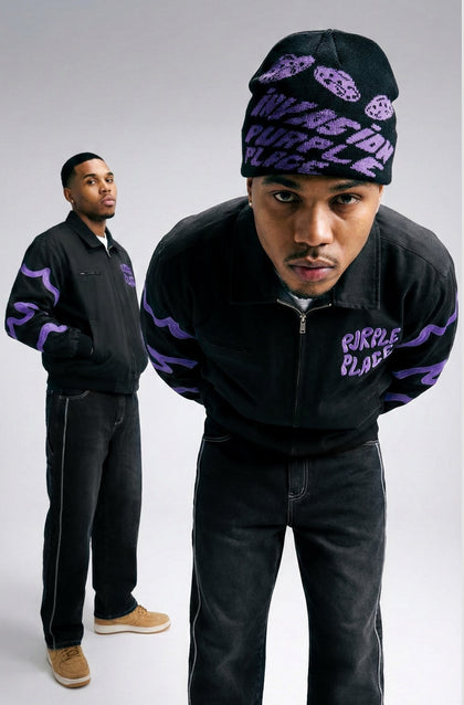 Reversible Invasion Beanie - Purple Place