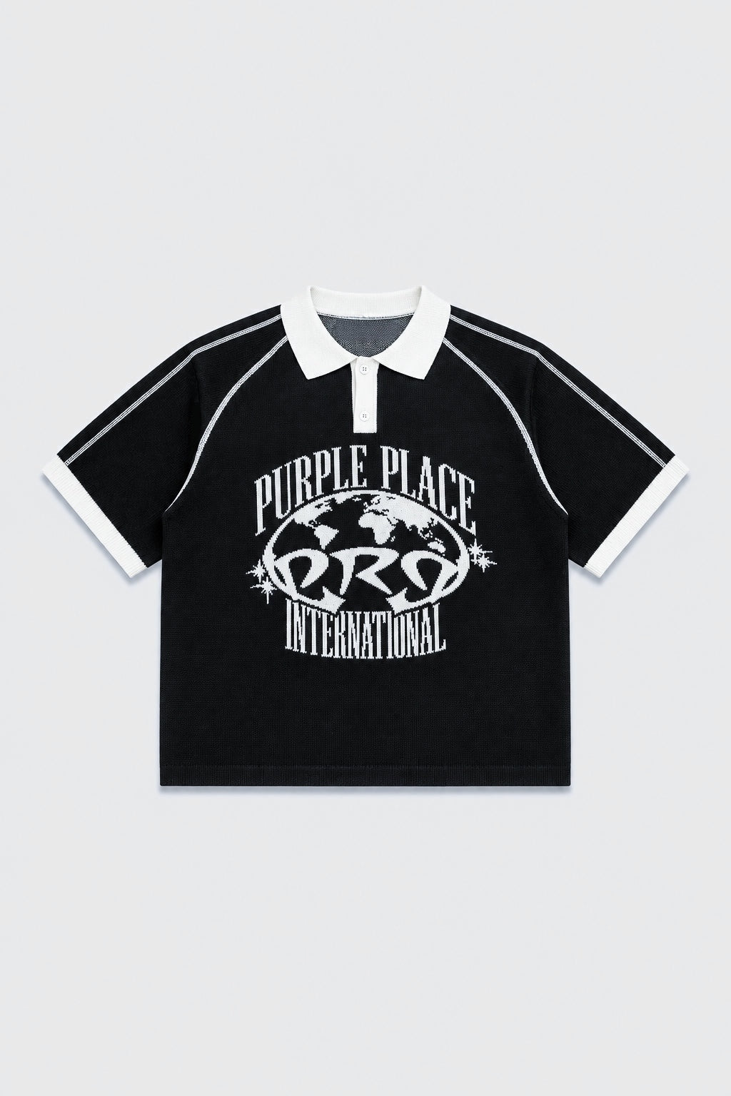 KNIT TEE INTERNATIONAL BLACK - PRE-ORDER