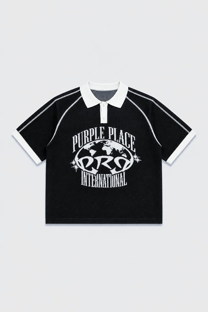 KNIT TEE INTERNATIONAL BLACK - PRE-ORDER