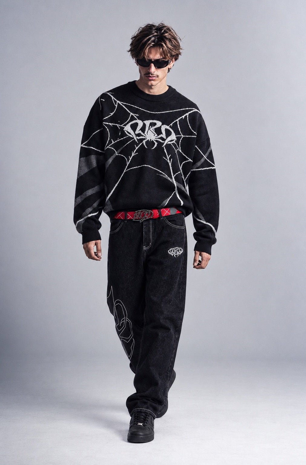 Origin Pant – pantalon denim noir brodé – photo 2