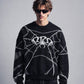 Origin Knitwear – pull jacquard noir réfléchissant – photo 3