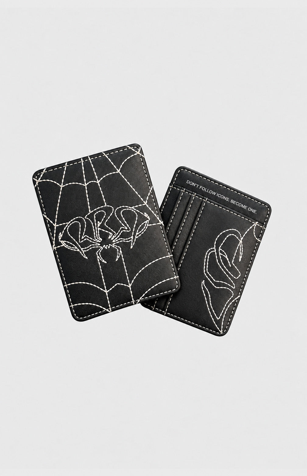 Origin Card Holder – porte-cartes cuir PU surpiqué blanc – photo 1