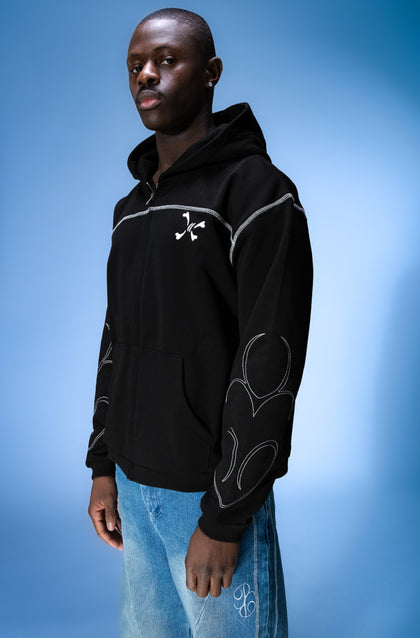 AURA ZIP BLACK - Purple Place