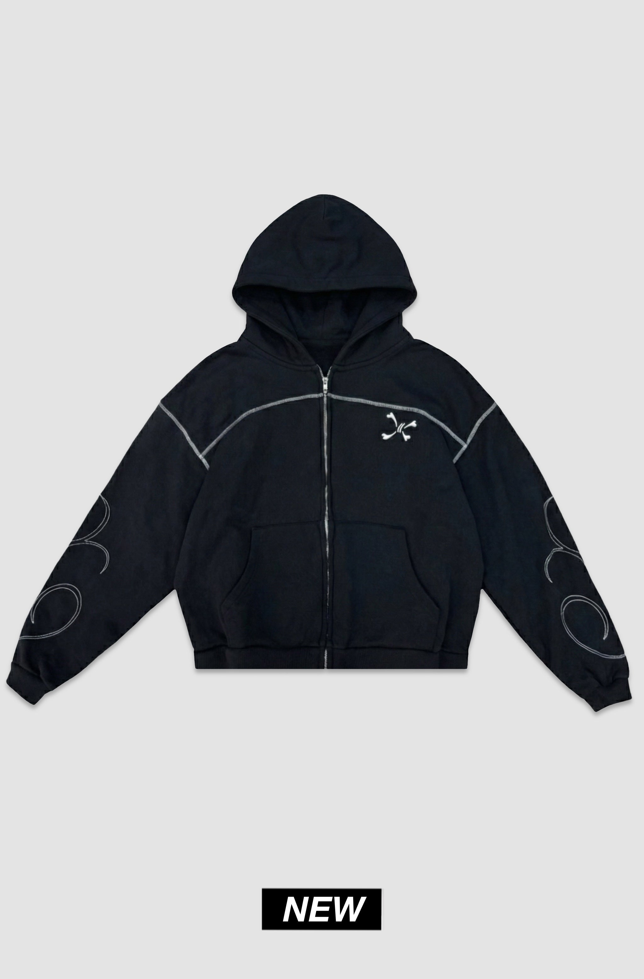 AURA ZIP BLACK - Purple Place