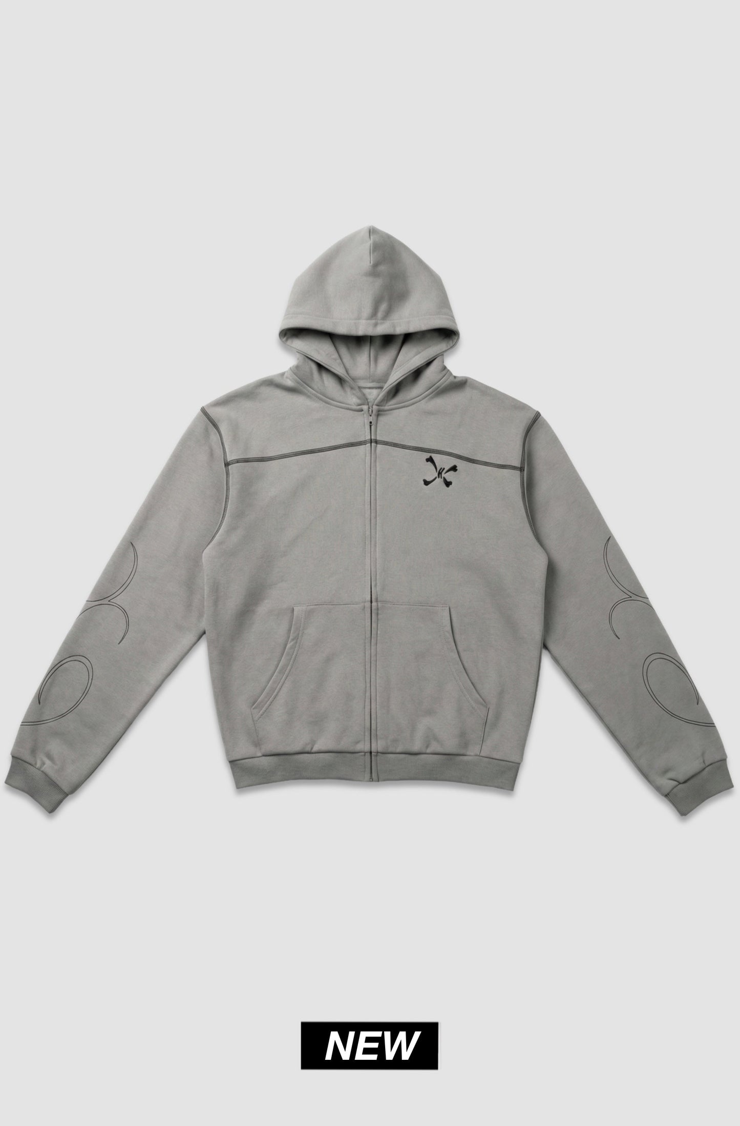 AURA ZIP GRAY - Purple Place