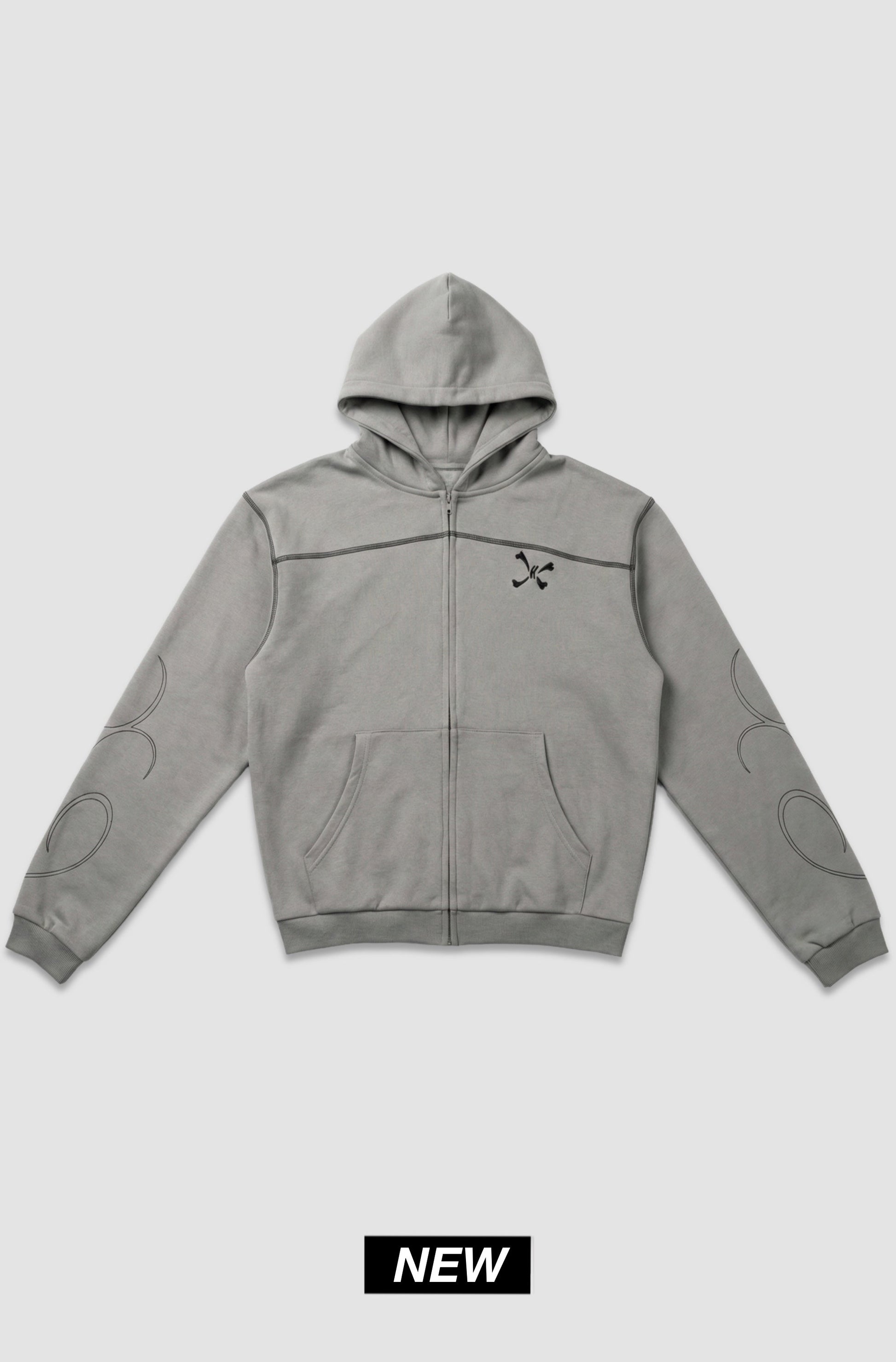 AURA ZIP GRAY - Purple Place