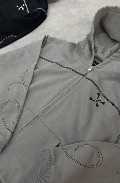 AURA ZIP GRAY - Purple Place