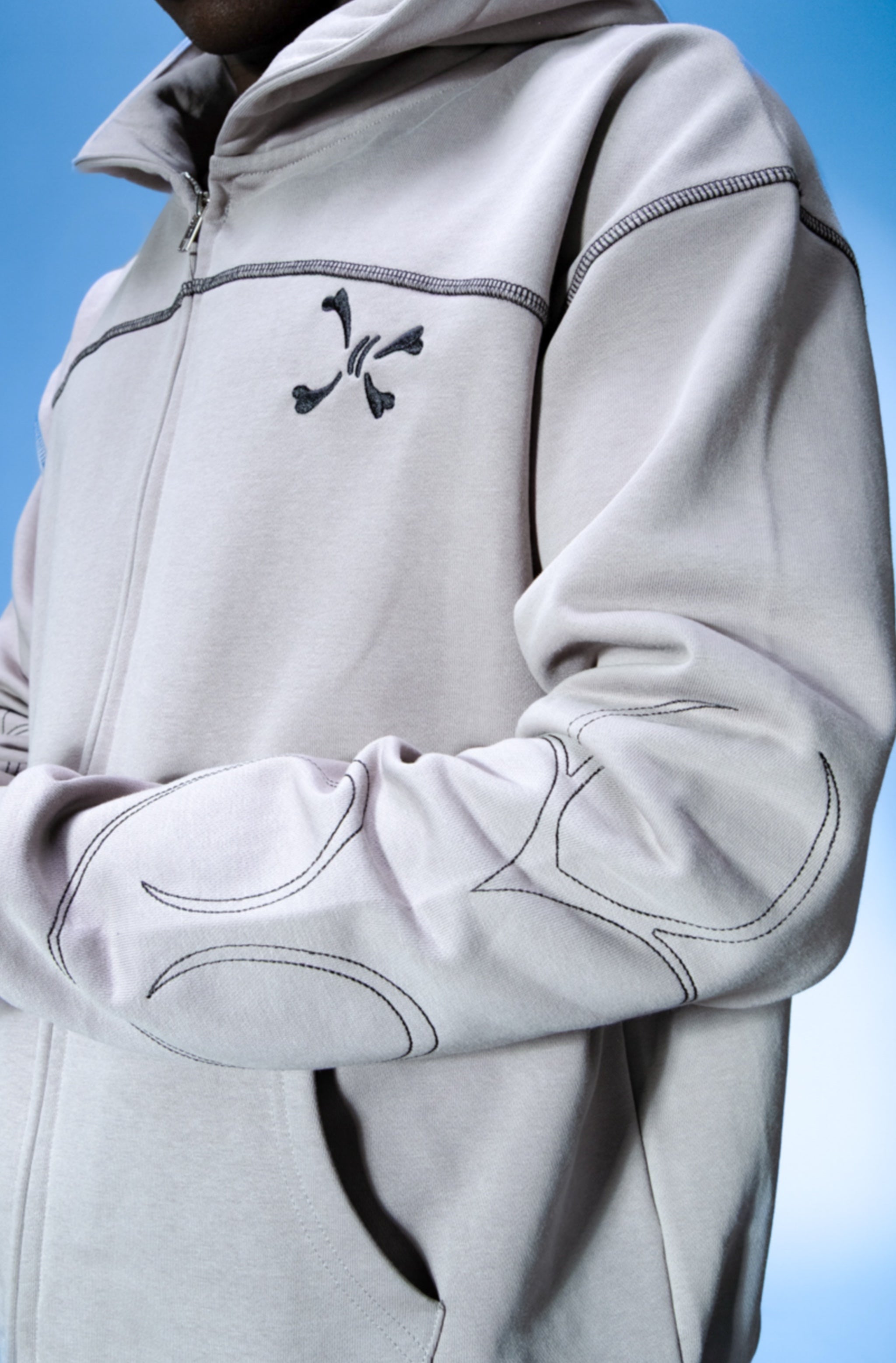 AURA ZIP GRAY - Purple Place