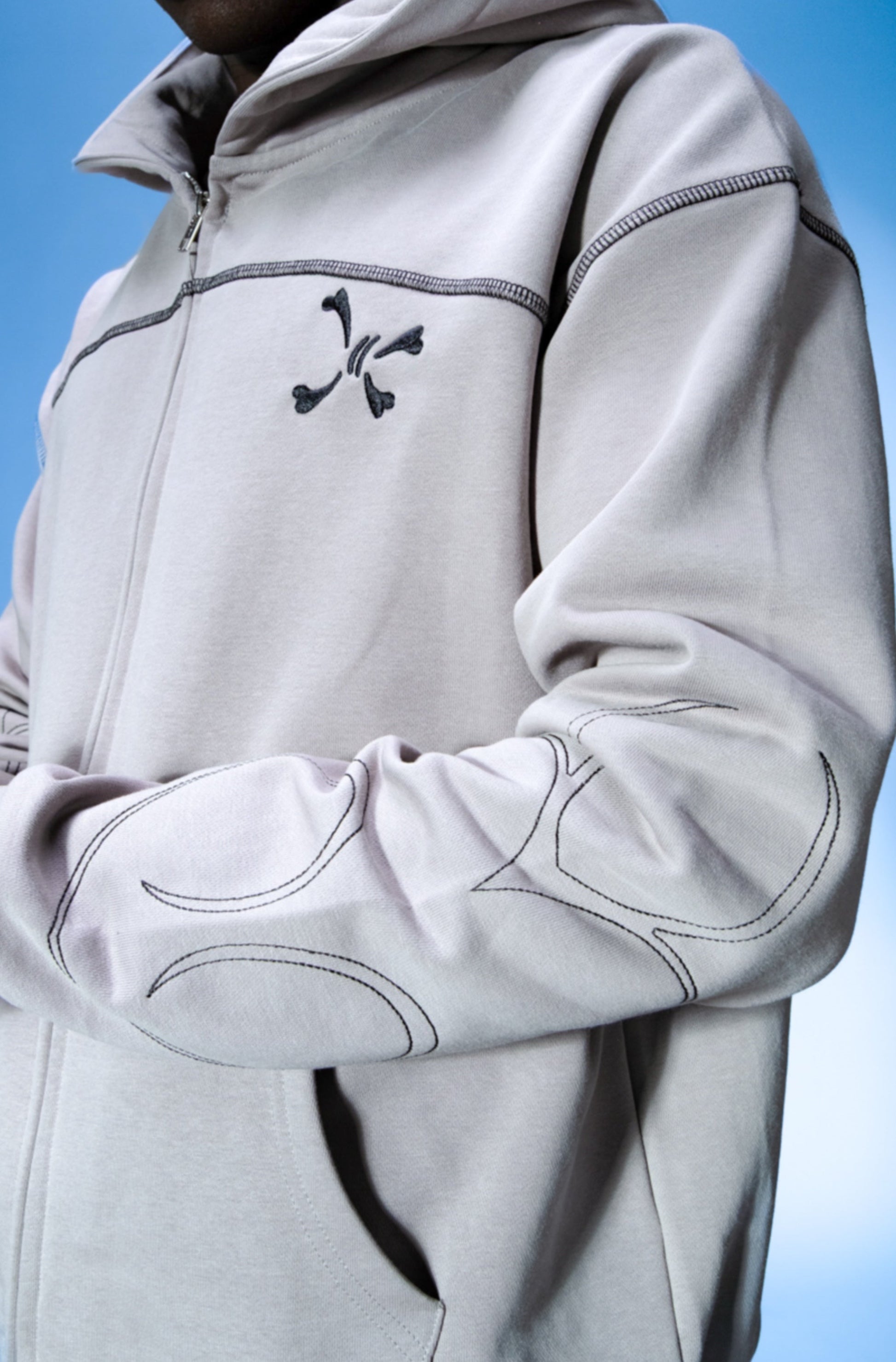 AURA ZIP GRAY - Purple Place