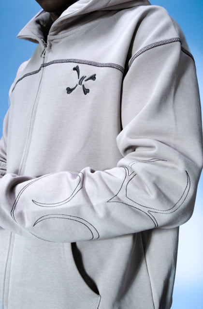 AURA ZIP GRAY - Purple Place