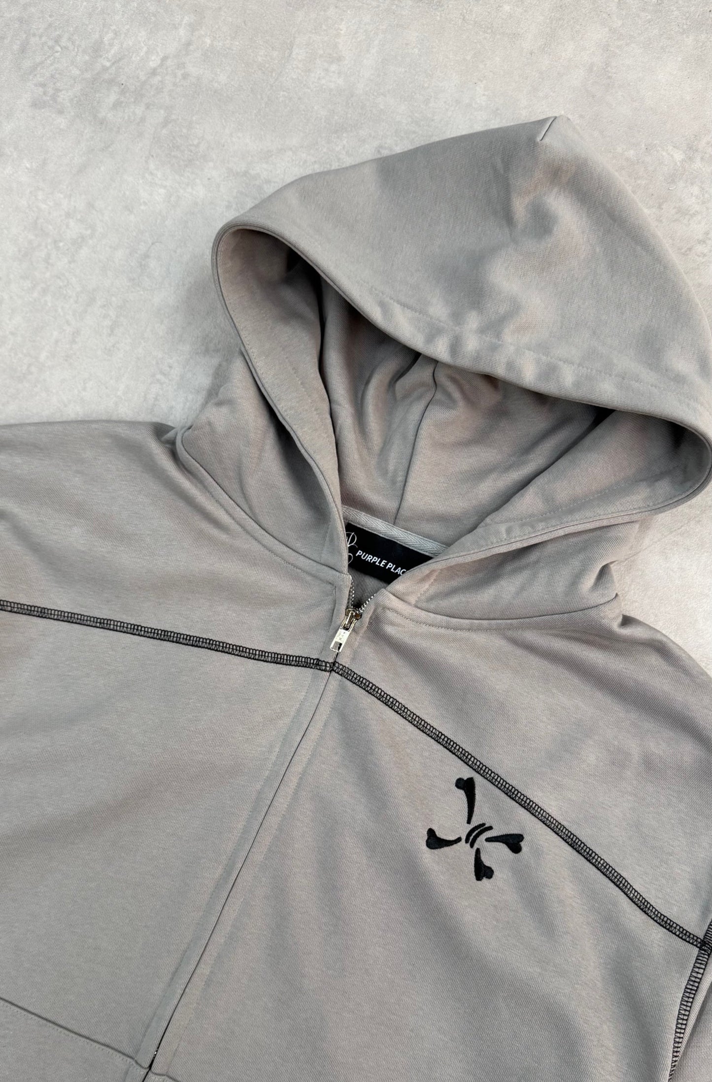 AURA ZIP GRAY - Purple Place