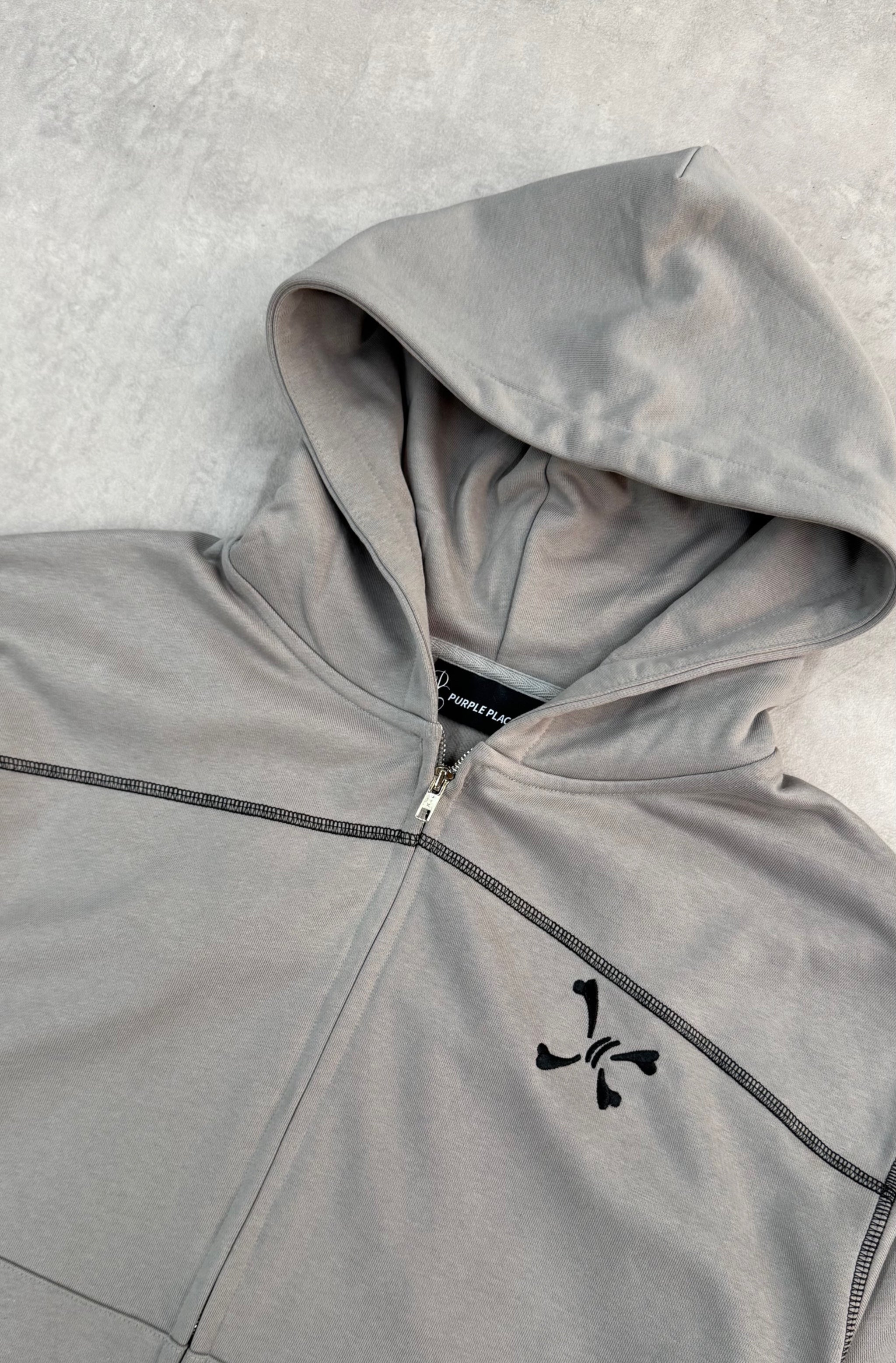 AURA ZIP GRAY - Purple Place