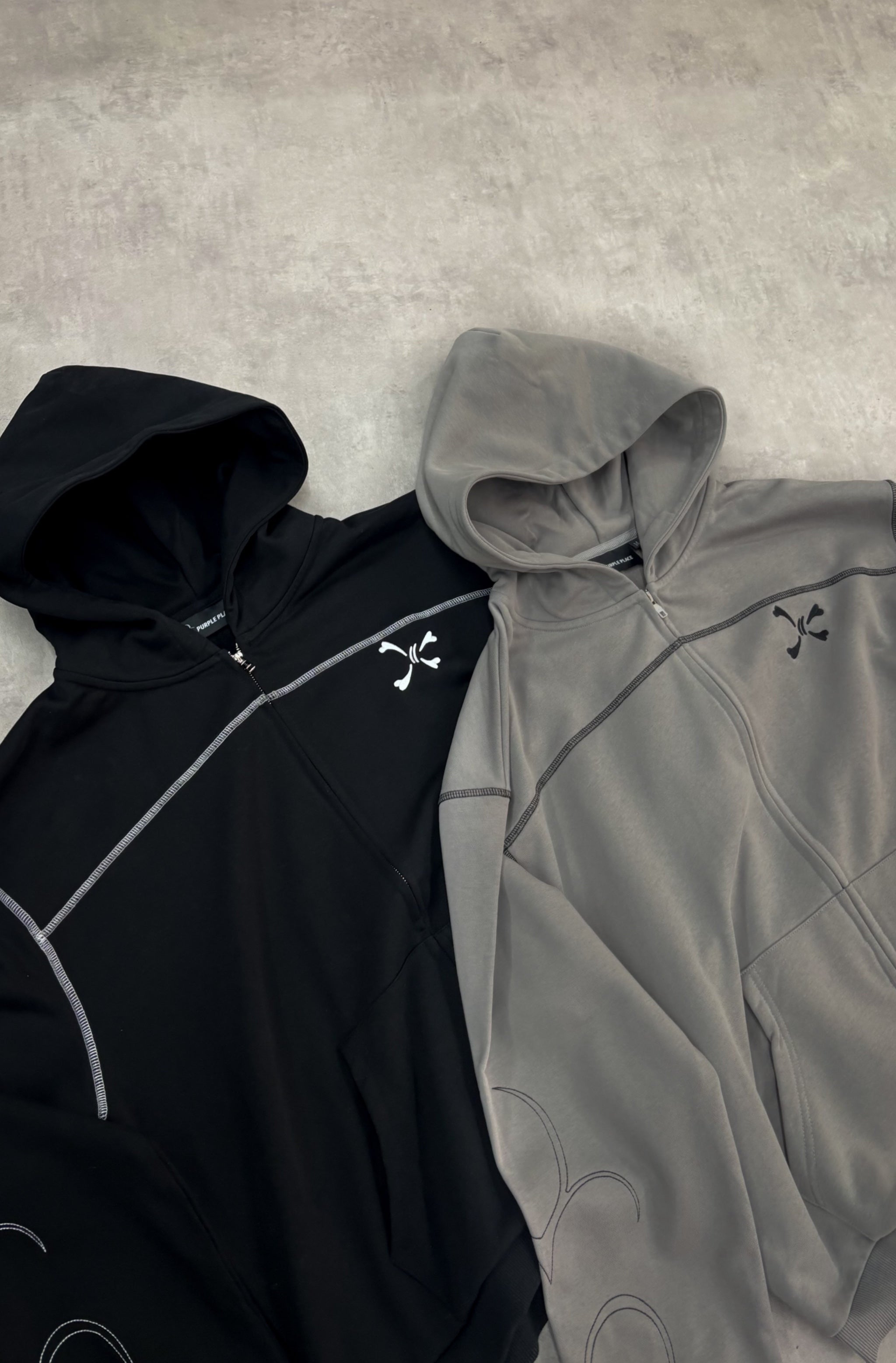 AURA ZIP GRAY - Purple Place