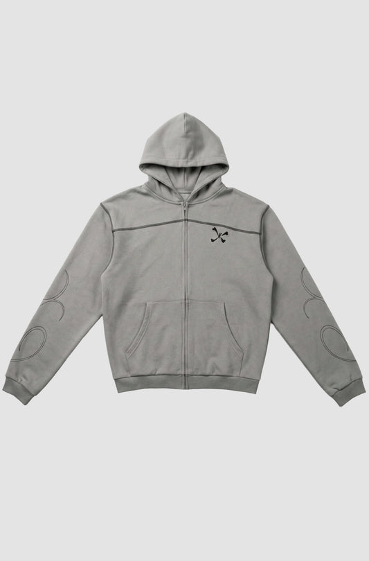 AURA ZIP GRAY - Purple Place