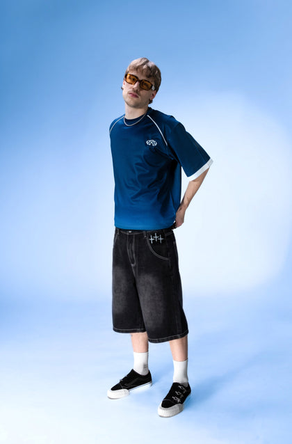 FADED BLACK JORTS - Purple Place