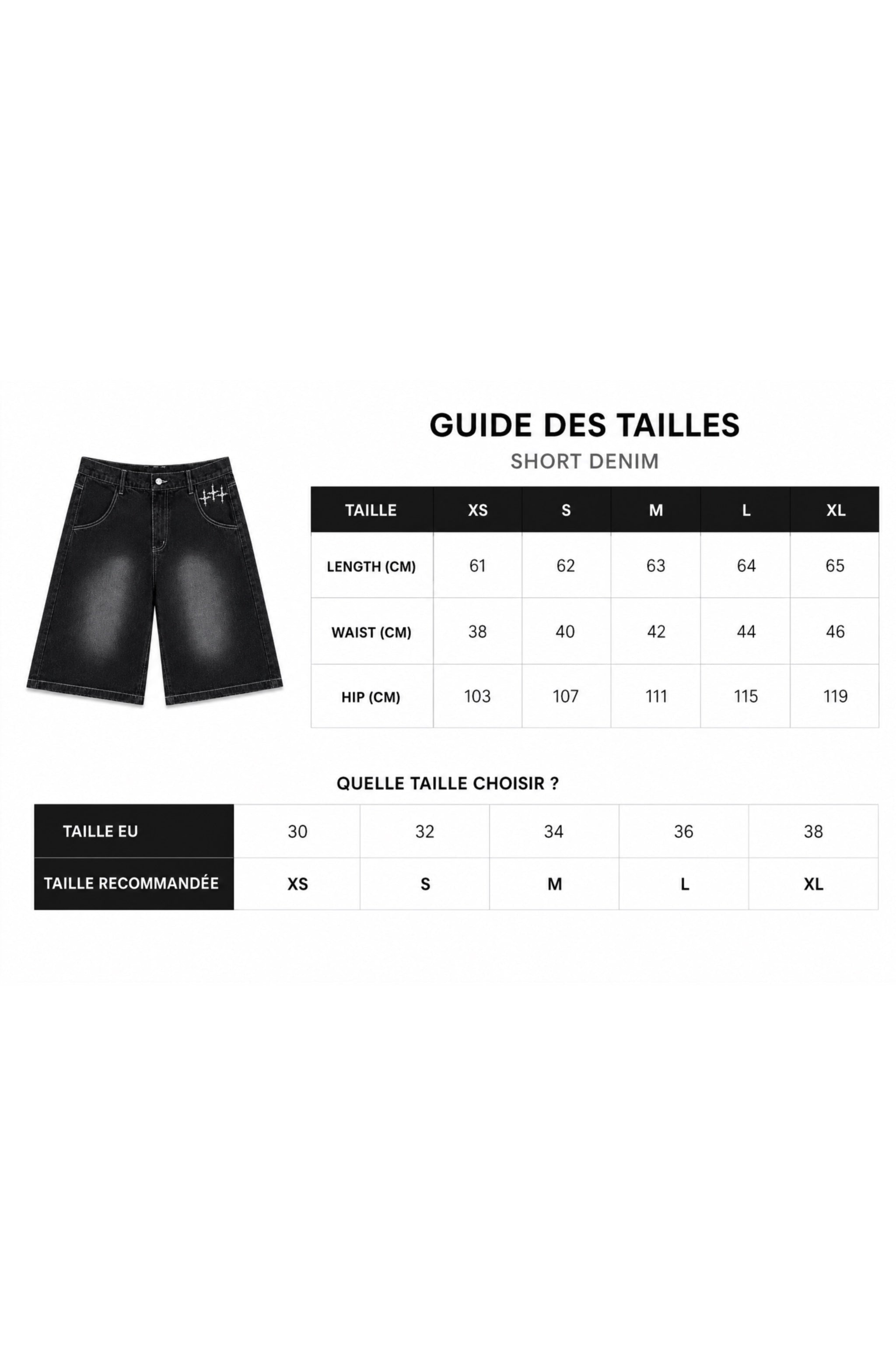 FADED BLACK JORTS - Purple Place