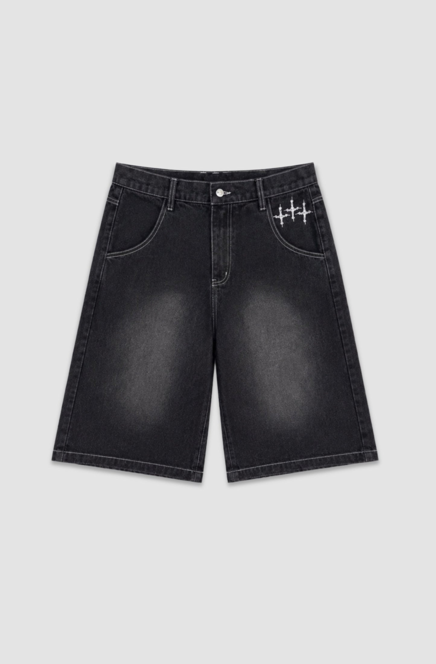 FADED BLACK JORTS - Purple Place
