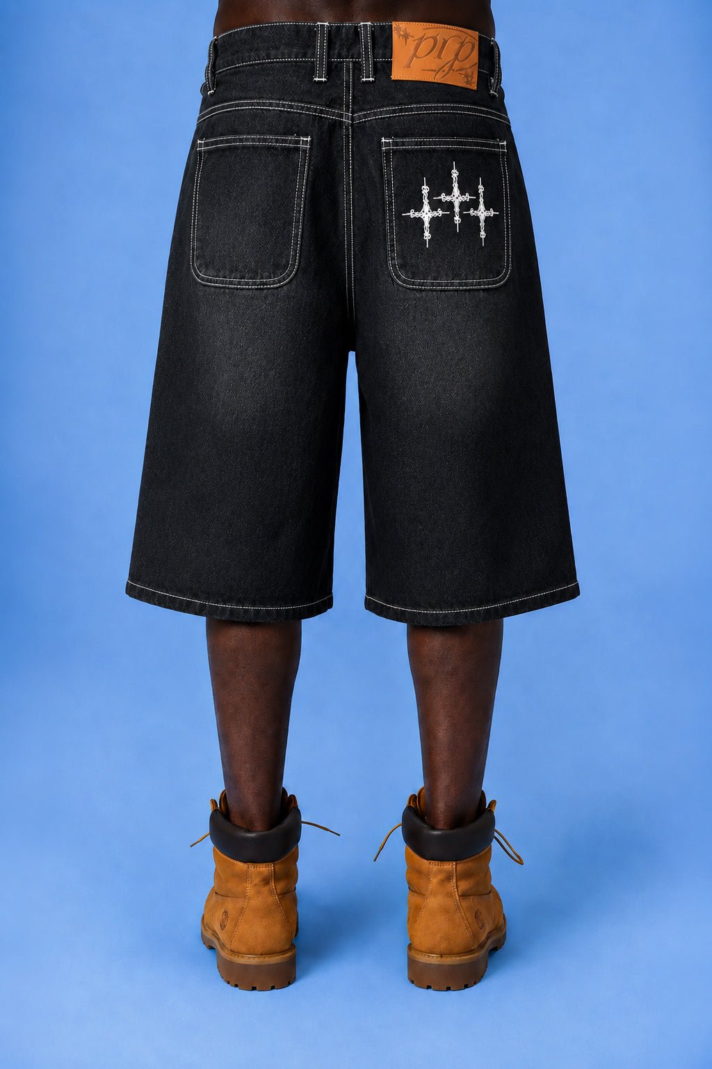 FADED BLACK JORTS - Purple Place