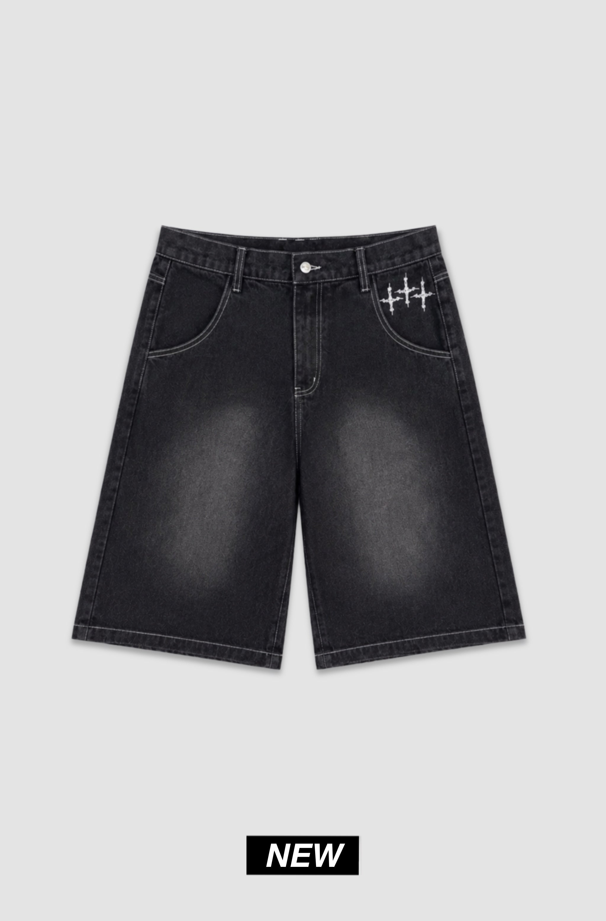 FADED BLACK JORTS - Purple Place