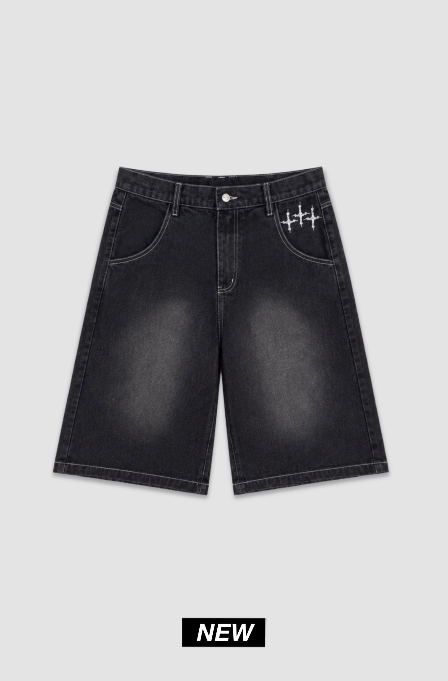 FADED BLACK JORTS - Purple Place