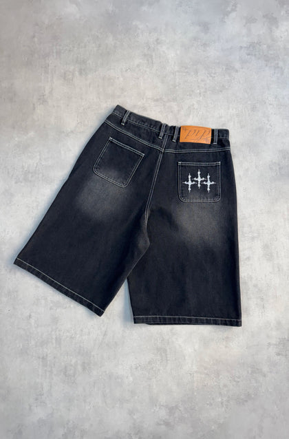 FADED BLACK JORTS - Purple Place
