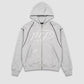 GREY ZIP HOODIE - Purple Place