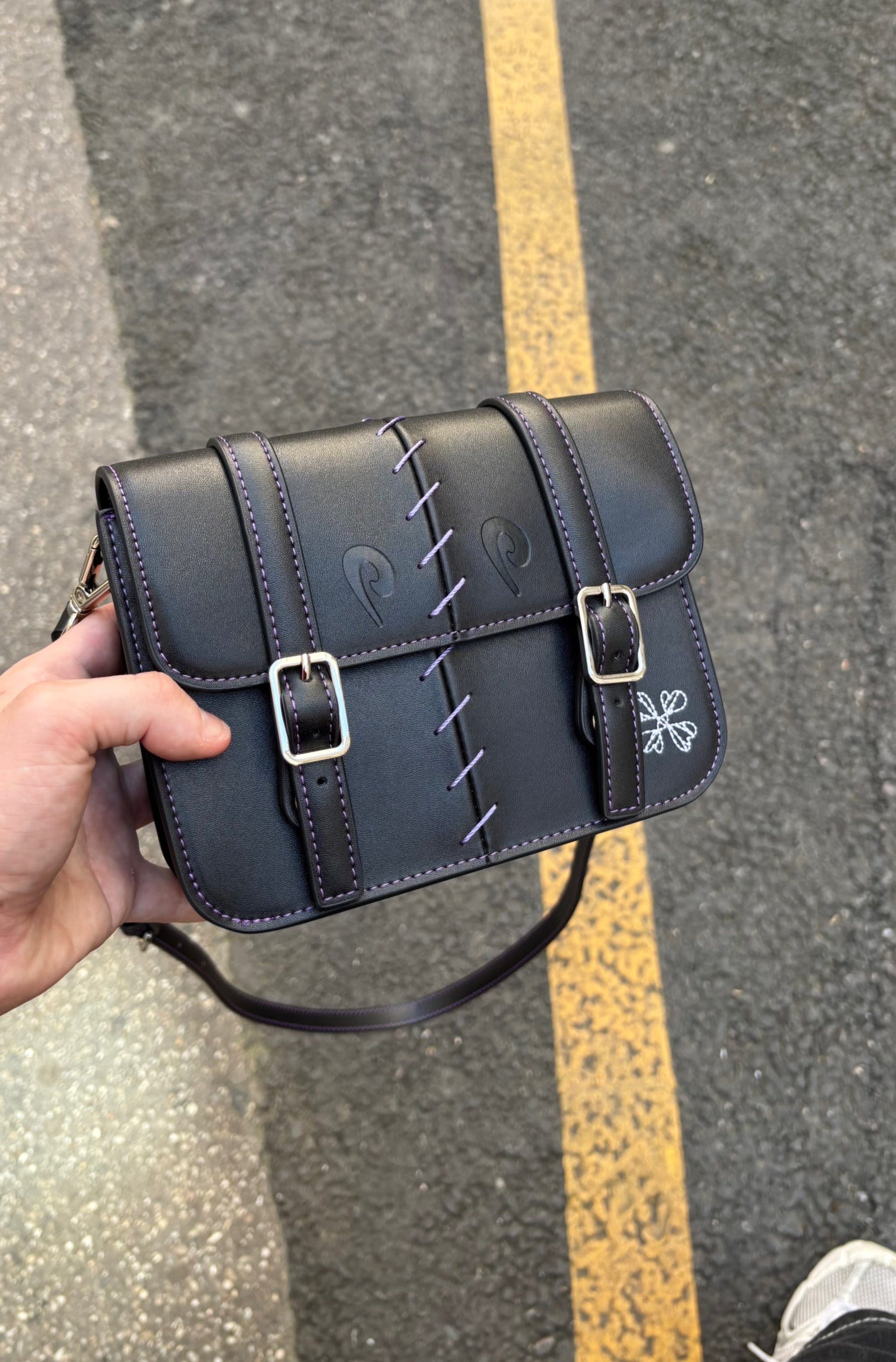 Hook Bag - Black and Purple - Purple Place