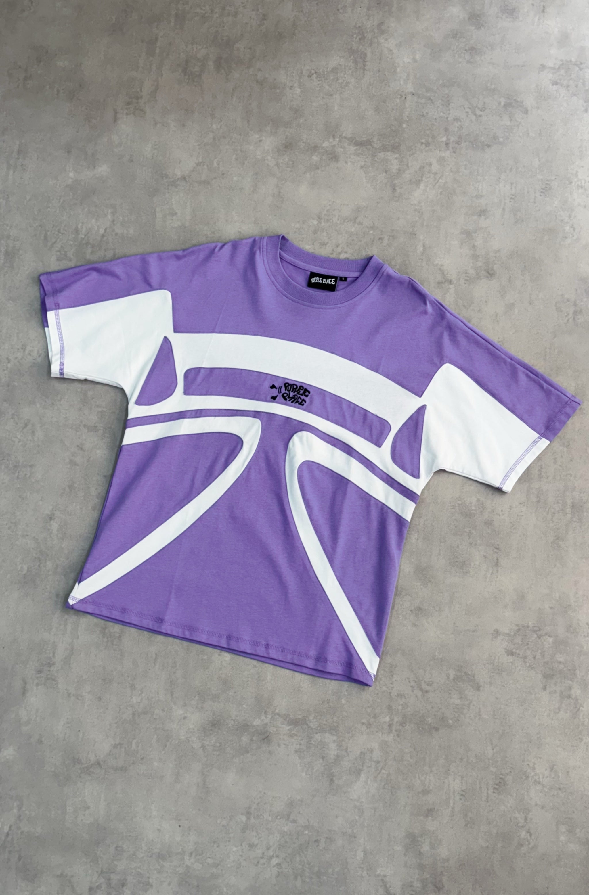 Hooking Tee - Purple and white - Purple Place