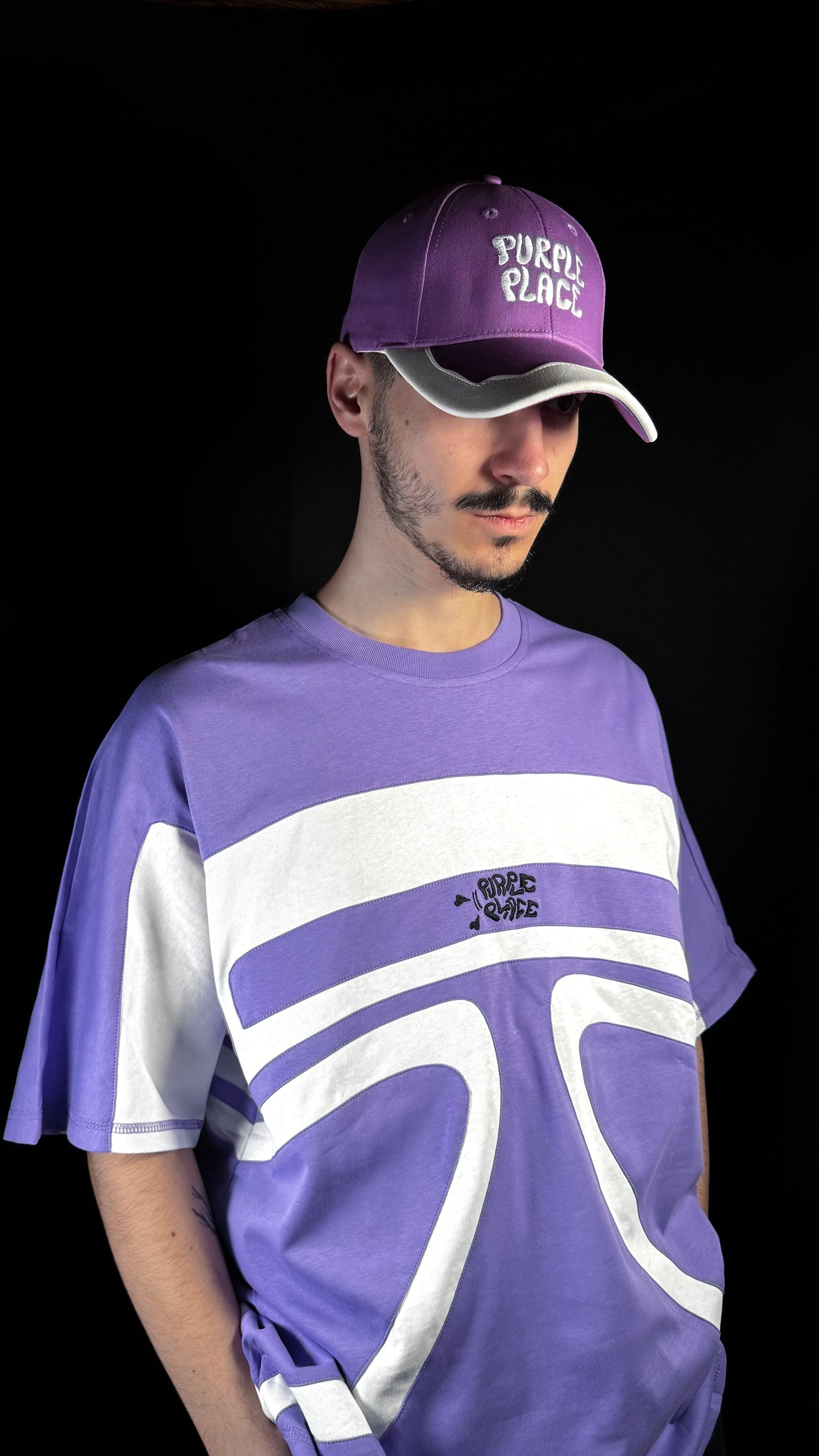 Hooking Tee Purple & Cap Pink - Purple Place