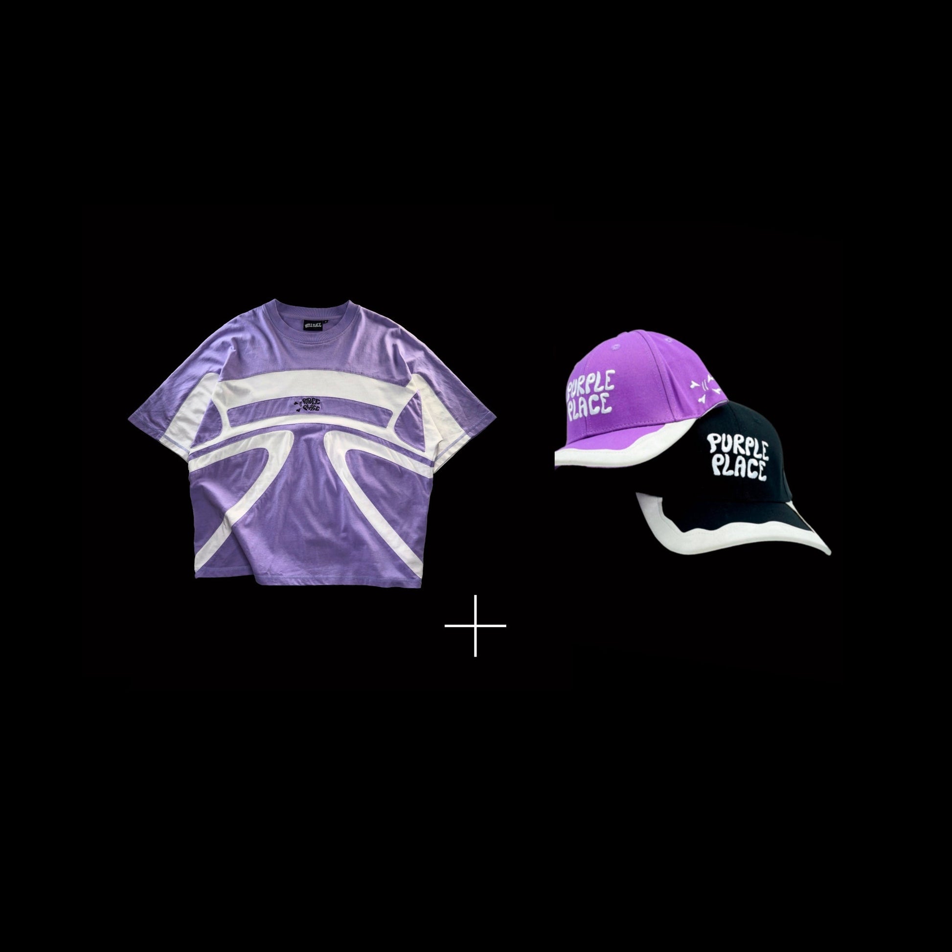 Hooking Tee Purple & Cap Pink - Purple Place