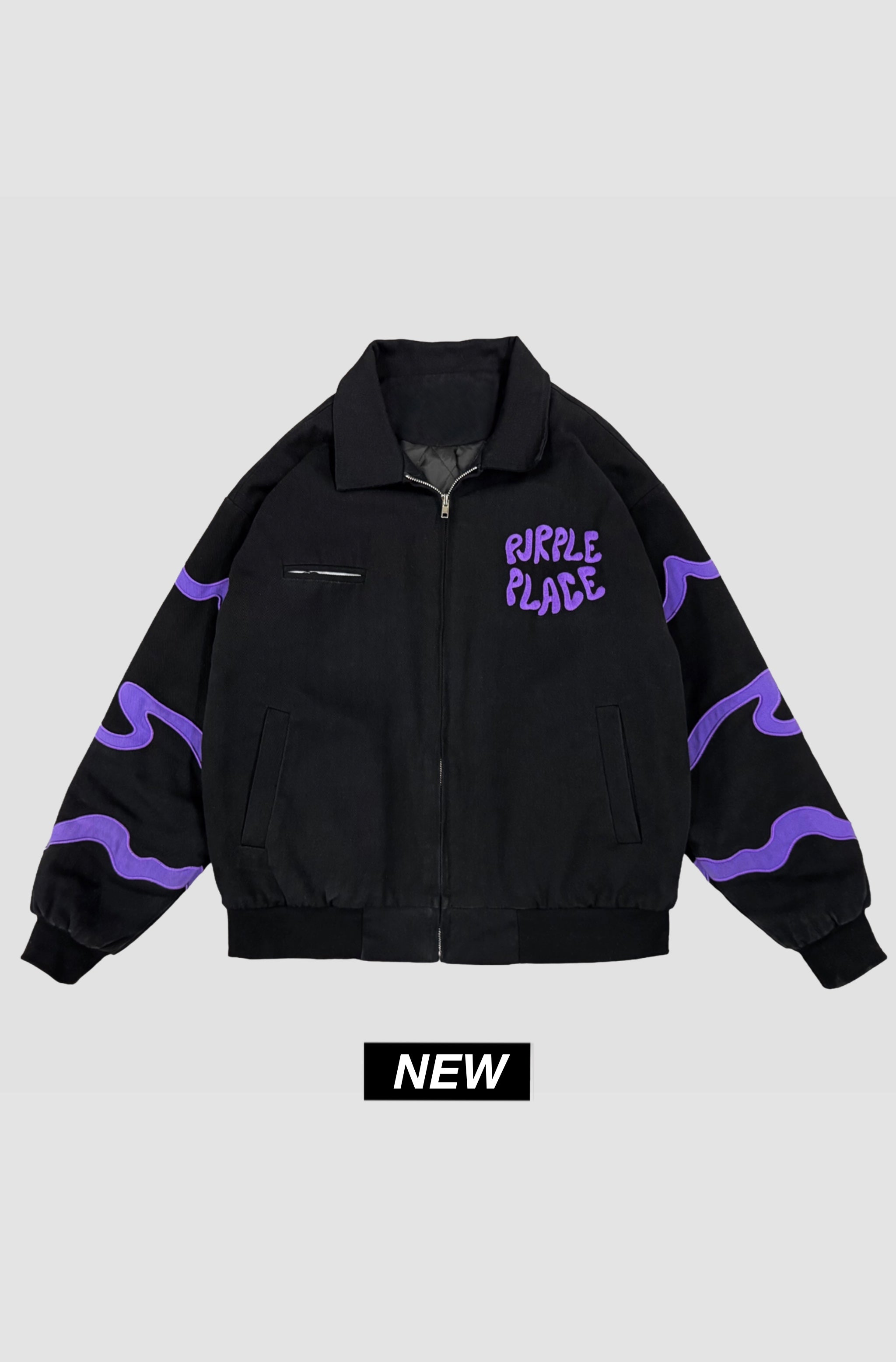 Invasion Jacket - Black - Purple Place