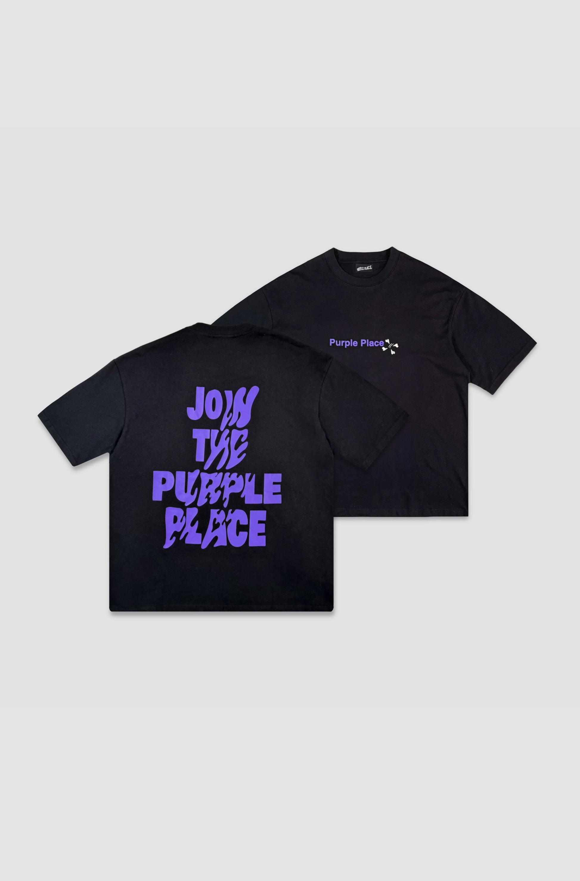 Join The Purple Place T-shirt - Black - Purple Place
