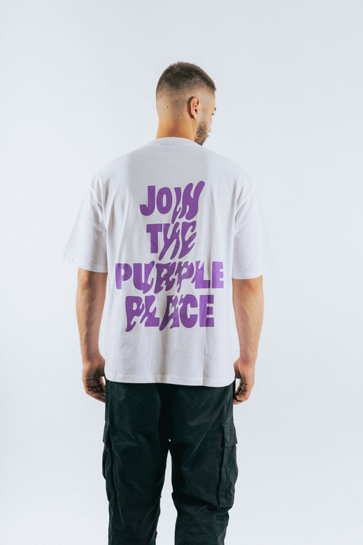 Join The Purple Place T-shirt - White - Purple Place