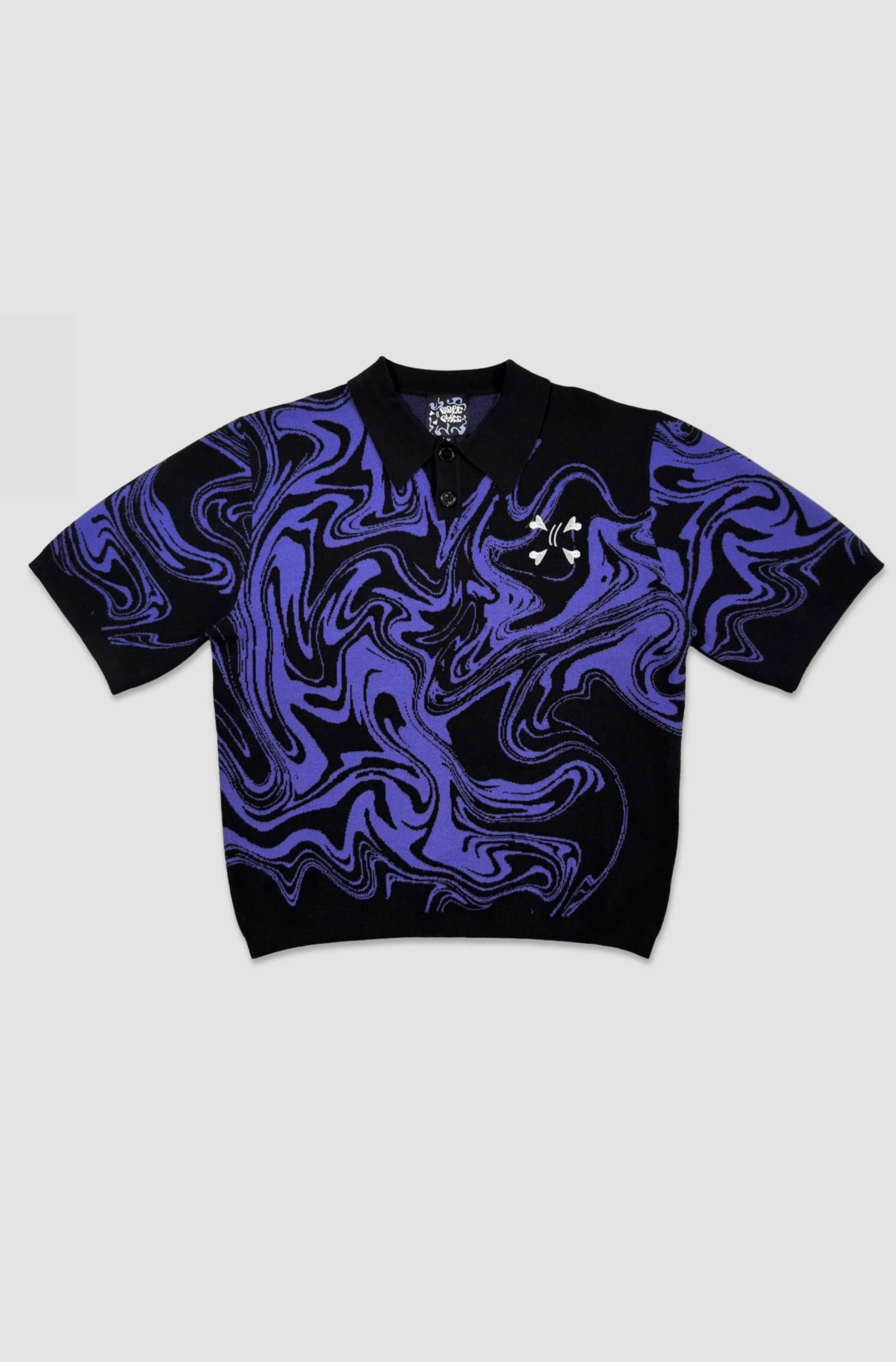 Knit tee Black / Purple - Purple Place