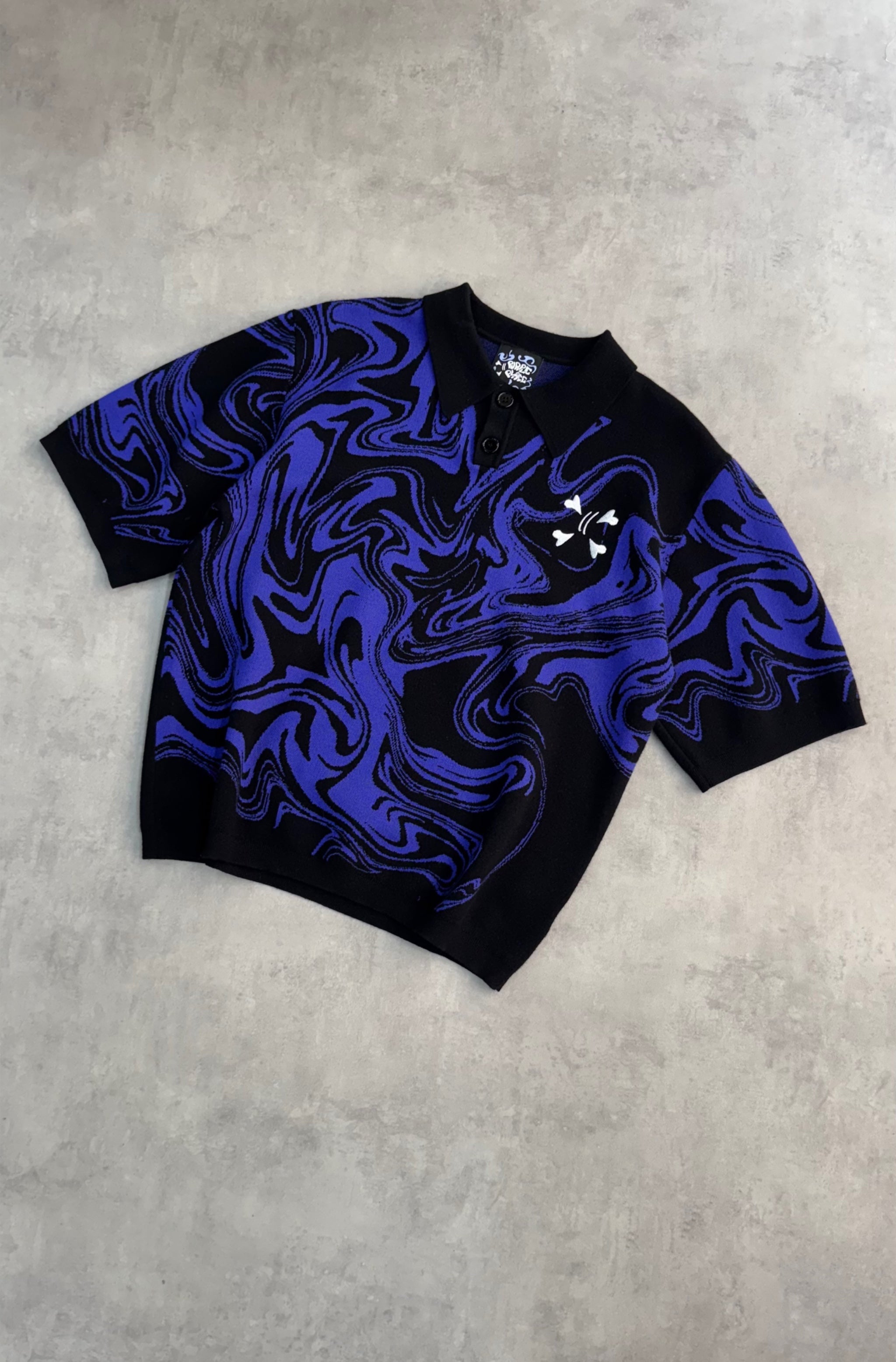 Knit tee - Black & Purple - Purple Place
