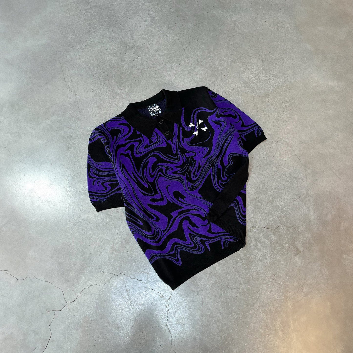 Knit tee Black / Purple - Purple Place