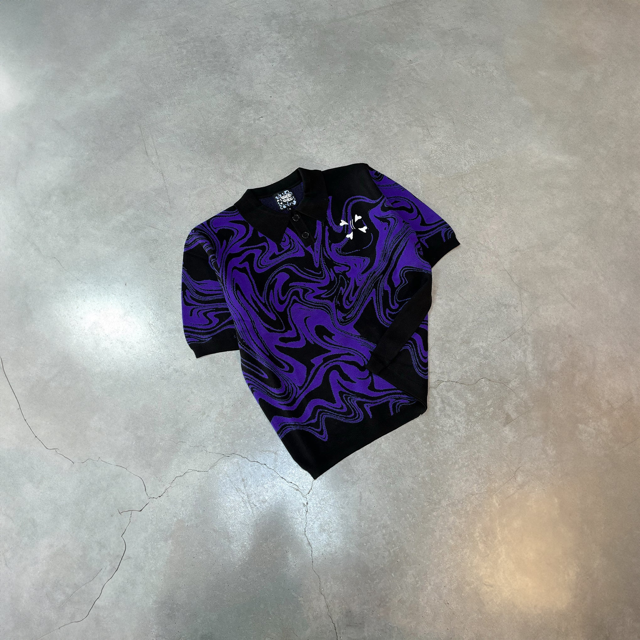 Knit tee Black / Purple - Purple Place