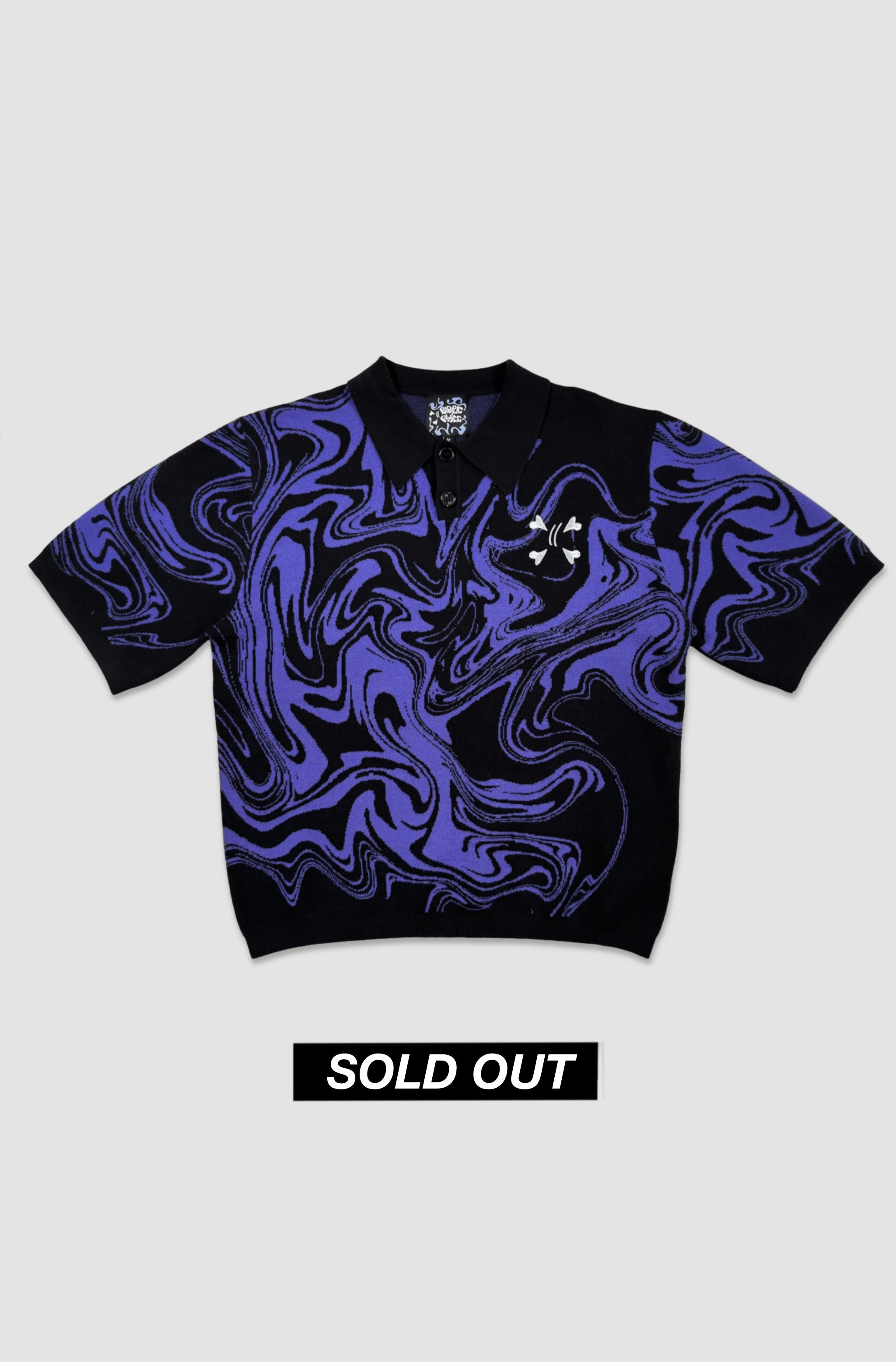 Knit tee - Black & Purple (sold out) - Purple Place