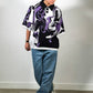 Knit tee White / Black / Purple - Purple Place