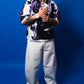 Knit tee White / Black / Purple - Purple Place