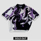 Knit tee White / Black / Purple (Sold out) - Purple Place