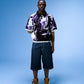 KNIT TEE WHITE / BLACK / PURPLE (SOLD OUT) - Purple Place