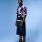 KNIT TEE WHITE / BLACK / PURPLE (SOLD OUT) - Purple Place