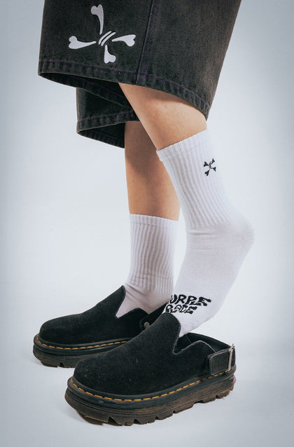 Logo socks White - Purple Place