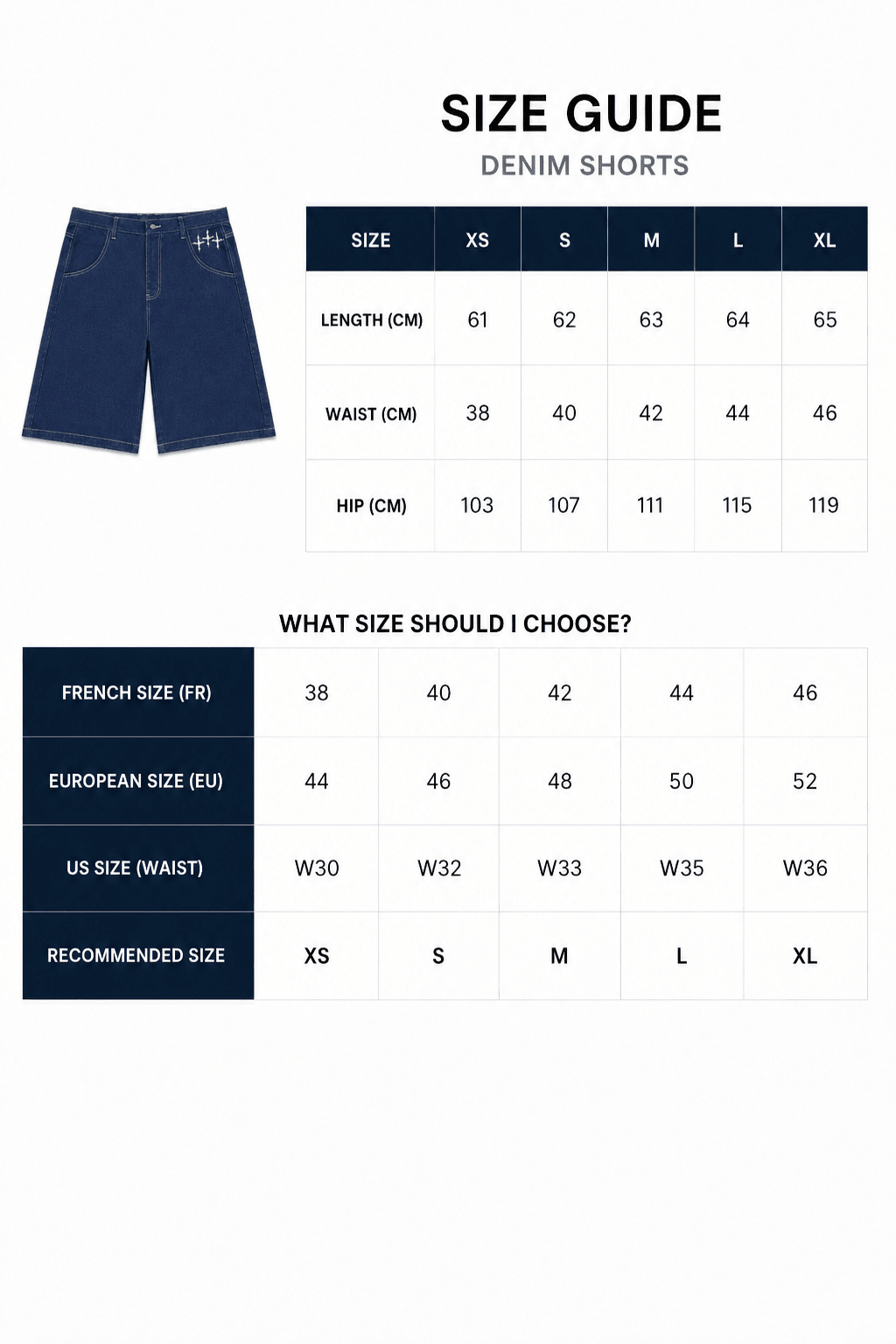 NAVY BLUE JORTS - Purple Place