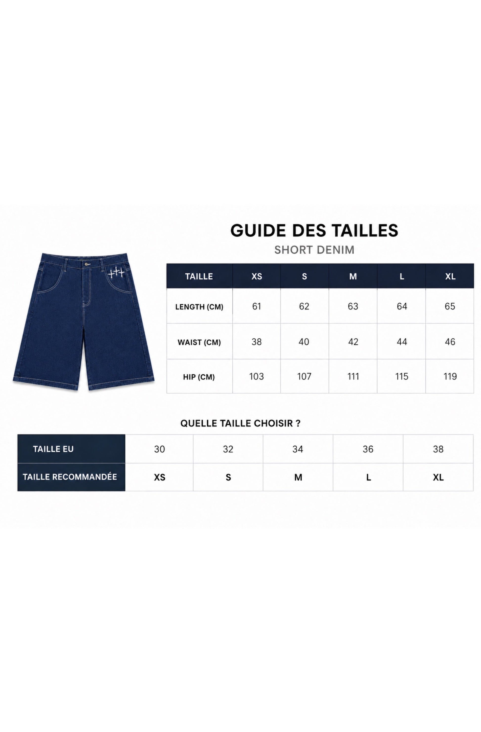 NAVY BLUE JORTS - Purple Place