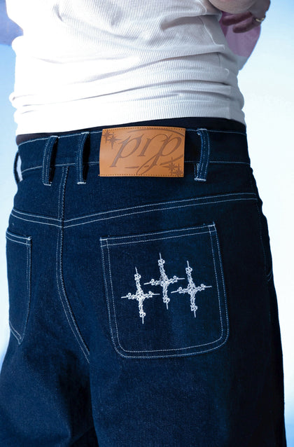 NAVY BLUE JORTS - Purple Place